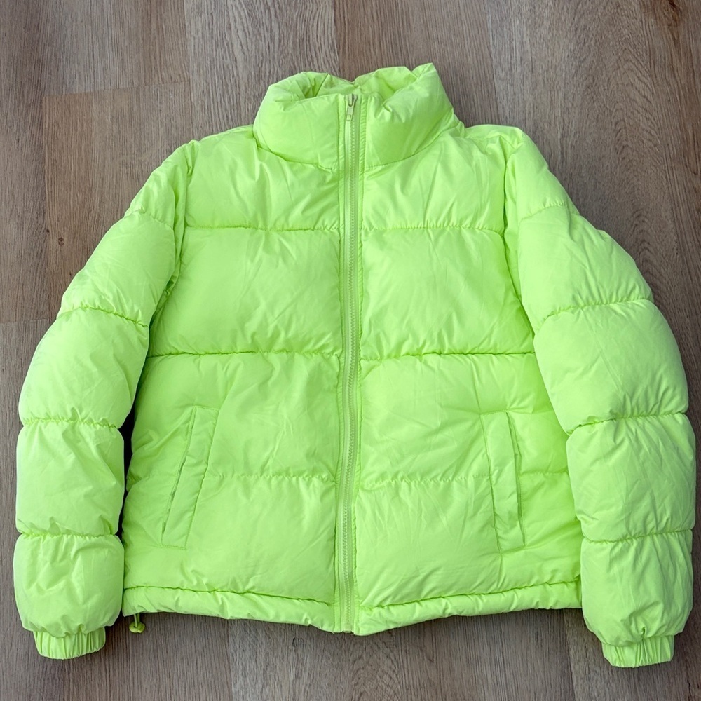 Neon Green Puffer Jacket